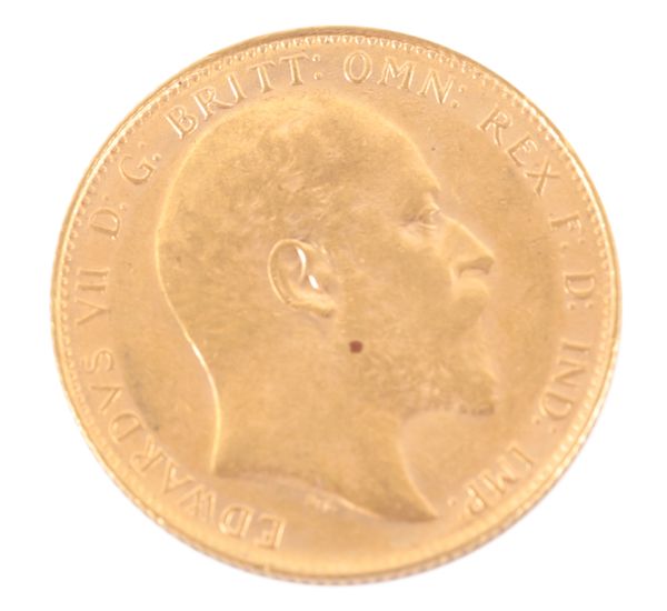 A 1908 EDWARD VII GOLD SOVEREIGN