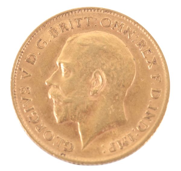 A 1911 GEORGE V GOLD HALF-SOVEREIGN