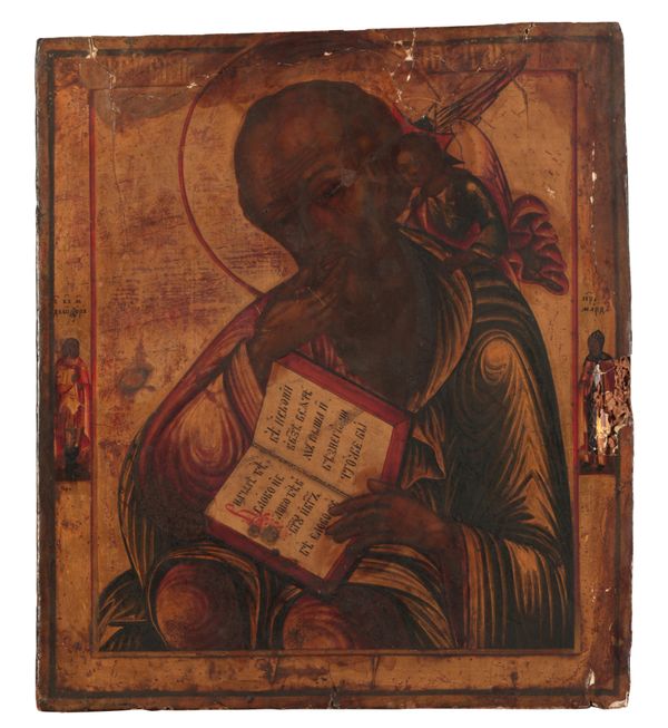 EASTERN ORTHODOX SCHOOL, 19TH CENTURY An icon depicting St John the Evangelist