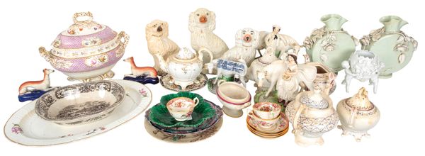 A LARGE QUANTITY OF 19TH CENTURY ENGLISH CERAMICS