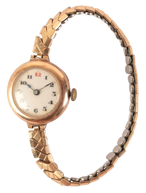 A LADY'S 9CT GOLD WRISTWATCH