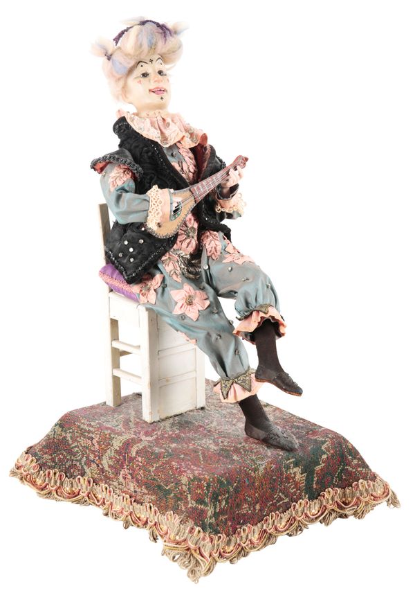 A 19TH CENTURY SWISS QUALITE EXCELSIOR ‘PIERROT MANDOLIN PLAYER’ AUTOMATON