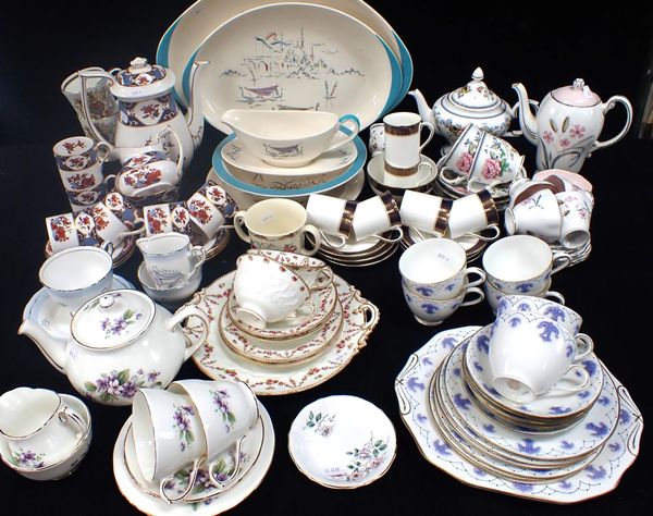 A SPODE 'SHIMA' COFFEE SET, AND OTHER CERAMICS