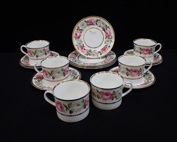 A ROYAL WORCESTER 'ROYAL GARDEN' PART TEA SERVICE