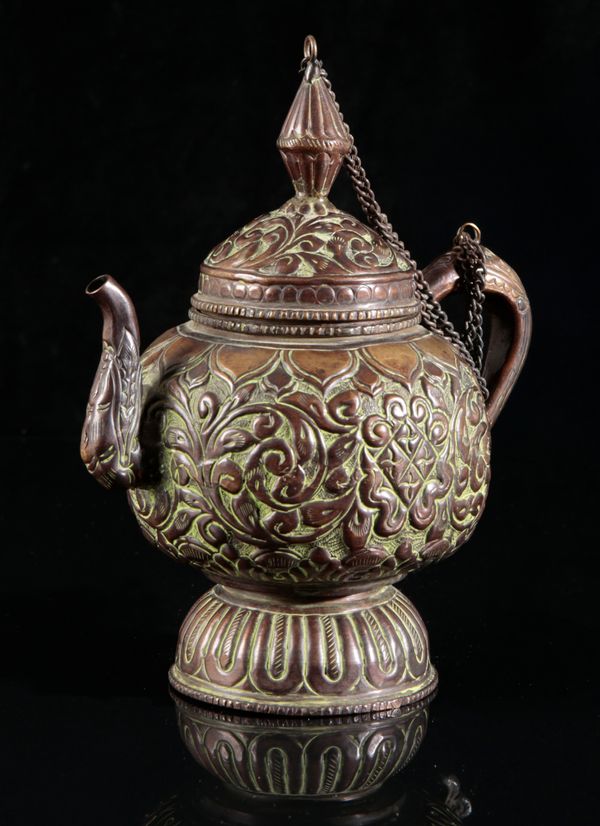 A TIBETAN BRONZE EWER