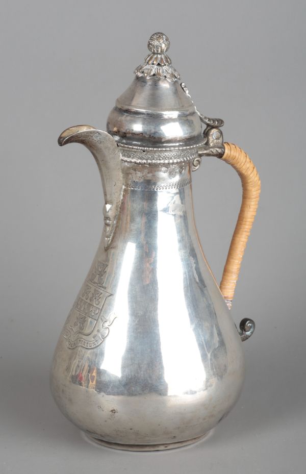 A TURKISH SILVER COFFEE POT