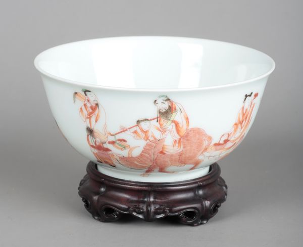 A CHINESE PORCELAIN 'EIGHT IMMORTALS' BOWL