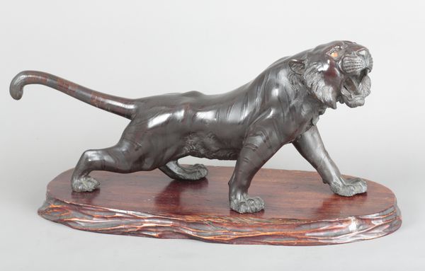 A JAPANESE BRONZE TIGER