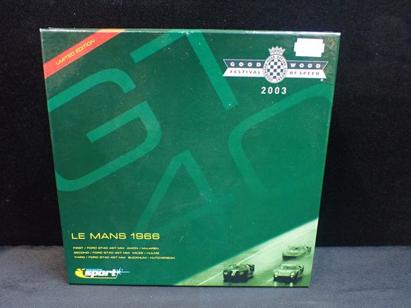 A SCALEXTRIC SPORT LE MANS 1966 THREE CAR SET