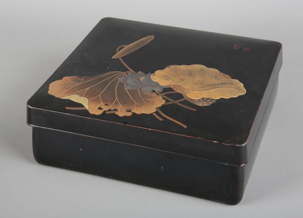 A JAPANESE BLACK LACQUER BOX