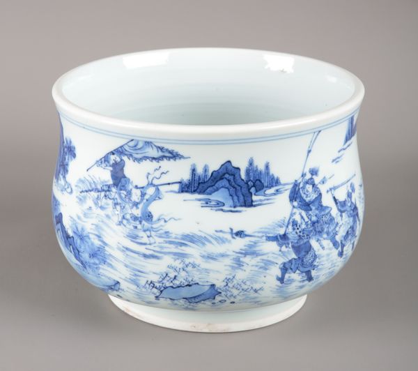 A CHINESE PORCELAIN BLUE AND WHITE BOWL