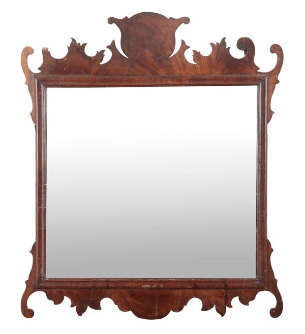 A GEORGE III MAHOGANY MIRROR