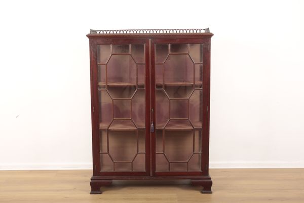 A MAHOGANY AND ASTRAGAL GLAZED DISPLAY CABINET OR BOOKCASE