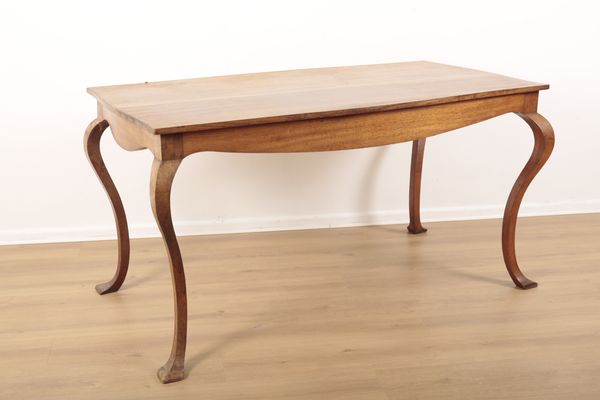 A FRUITWOOD DINING TABLE
