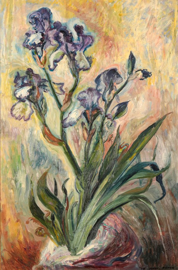 *MAVIS FREER (1927-2016) 'Irises'