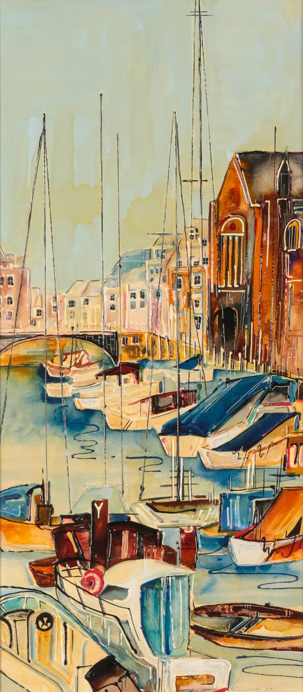 *ROZANNE BELL (B.1962) Weymouth harbour scene