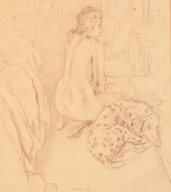 *ROBERT AUSTIN (1895-1973) 'Nude with Ling the Dalmatian, Lingard House, Chiswick'