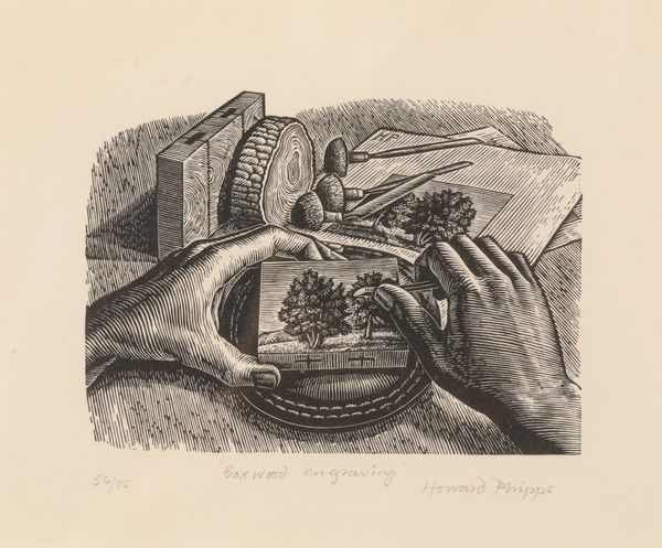 *HOWARD PHIPPS (B.1954) 'Boxwood Engraving'