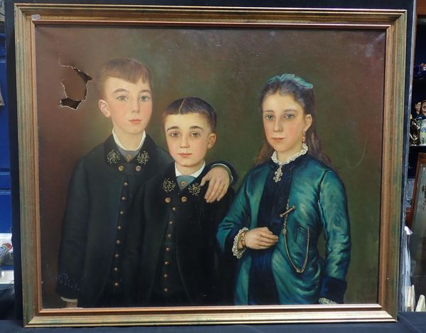 LEOPOLD PICK: A NAIVE PORTRAIT OF THREE CHILDREN