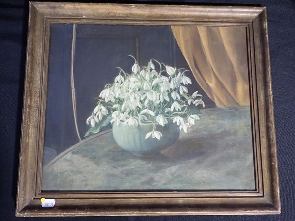 LILIAN JELLY (LADY GERALD KELLY) : SNOWDROPS IN A BOWL