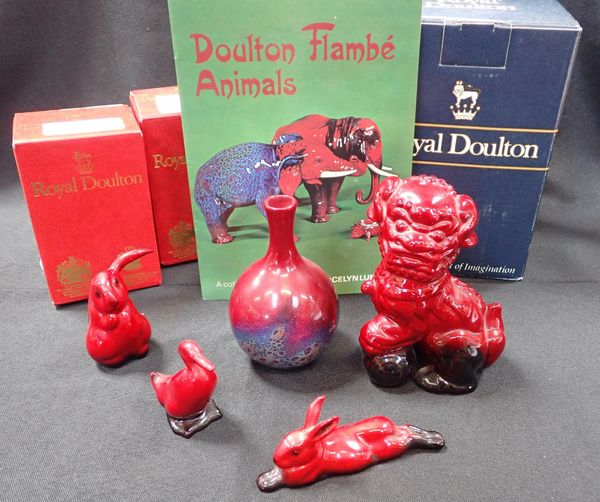 ROYAL DOULTON FLAMBE; A DOG OF FO