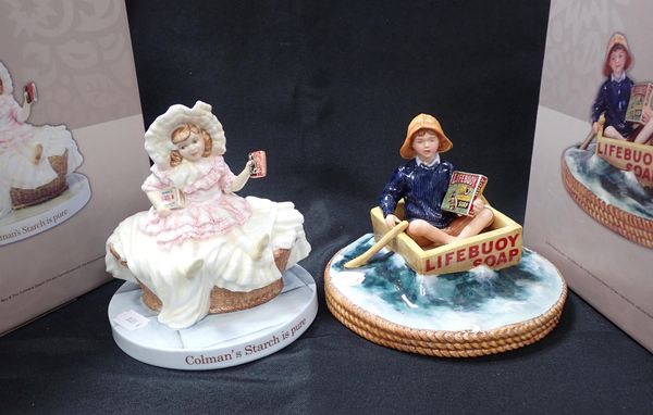 ROYAL DOULTON: 'LIFEBUOY SOAP BOY' AND 'COLMAN'S STARCH GIRL'