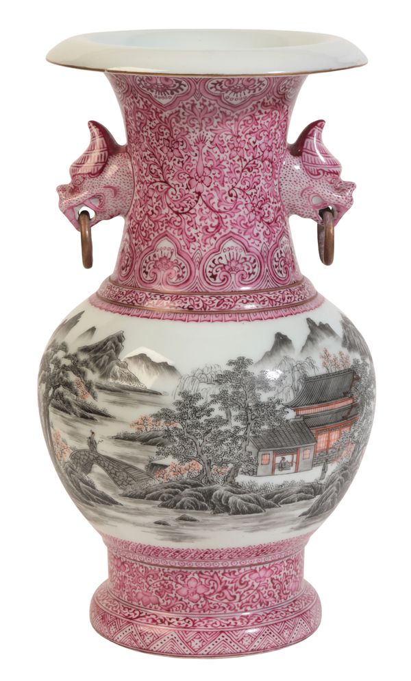 A CHINESE PORCELAIN BALUSTER VASE