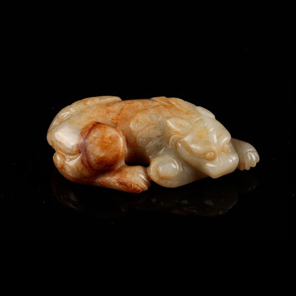 A CELADON JADE LION