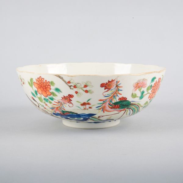 A CHINESE PORCELAIN FAMILLE ROSE PUNCH BOWL