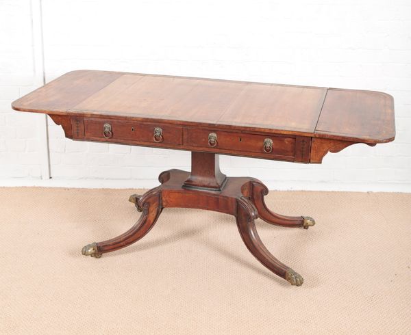 A REGENCY ROSEWOOD SOFA TABLE