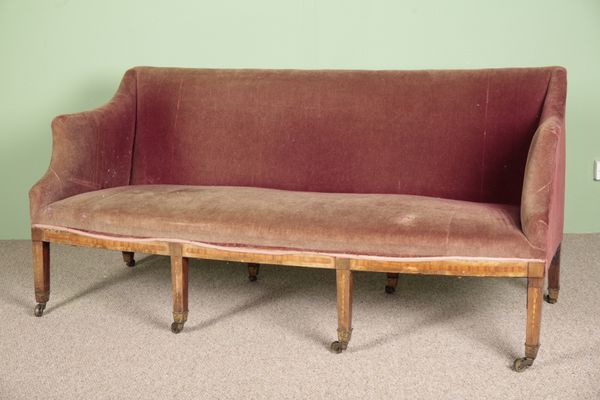 AN EDWARDIAN MAHOGANY SOFA