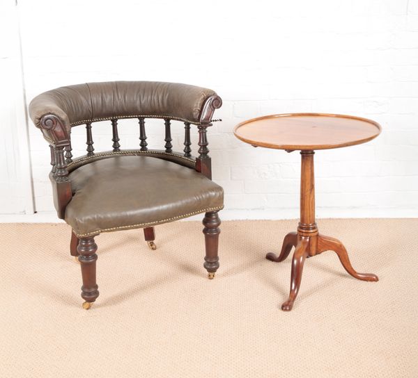 A VICTORIAN MAHOGANY LIBRARY READING CHAIR