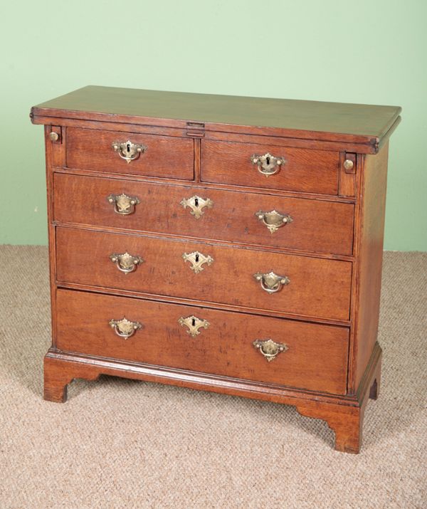 A GEORGE III OAK BACHELOR'S CHEST