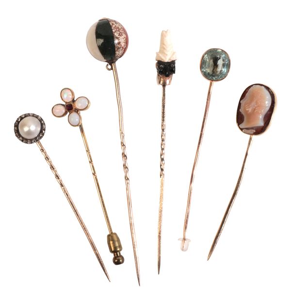 A COLLECTION OF STICK PINS