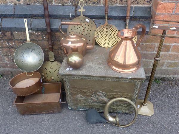 A COLLECTION OF COPPER AND BRASSWARE