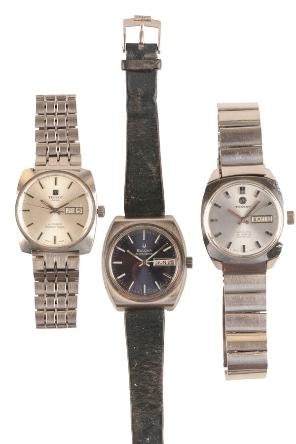 BULOVA ACCUTRON: A STAINLESS STEEL WRISTWATCH