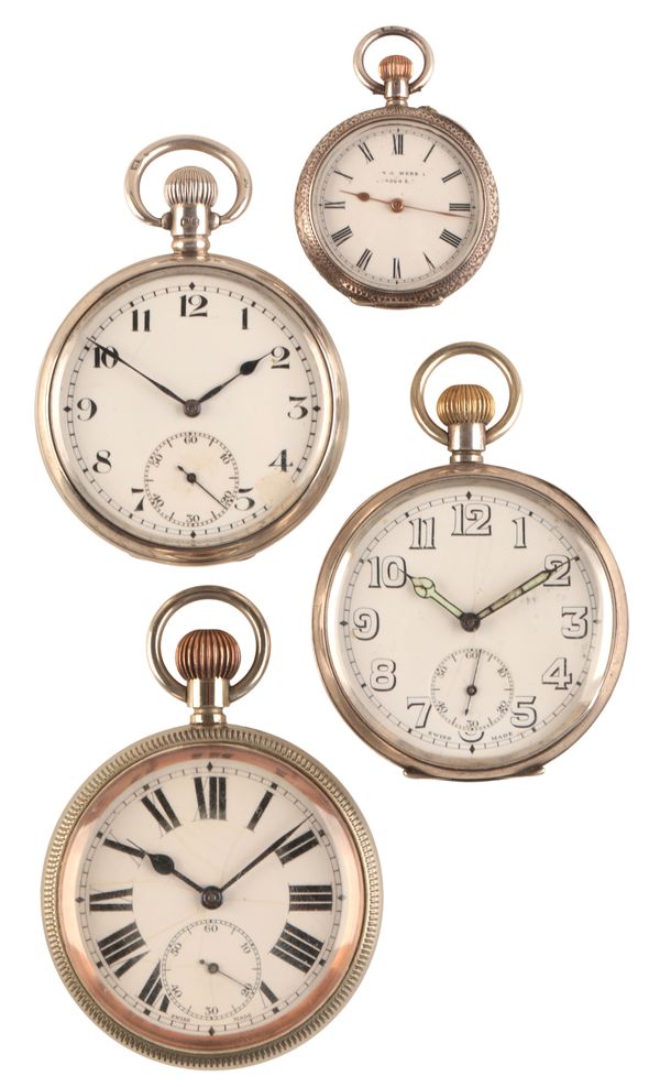 MAPPIN & WEBB: A SILVER CASED FOB WATCH