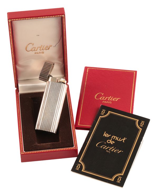 A CARTIER SILVER LIGHTER