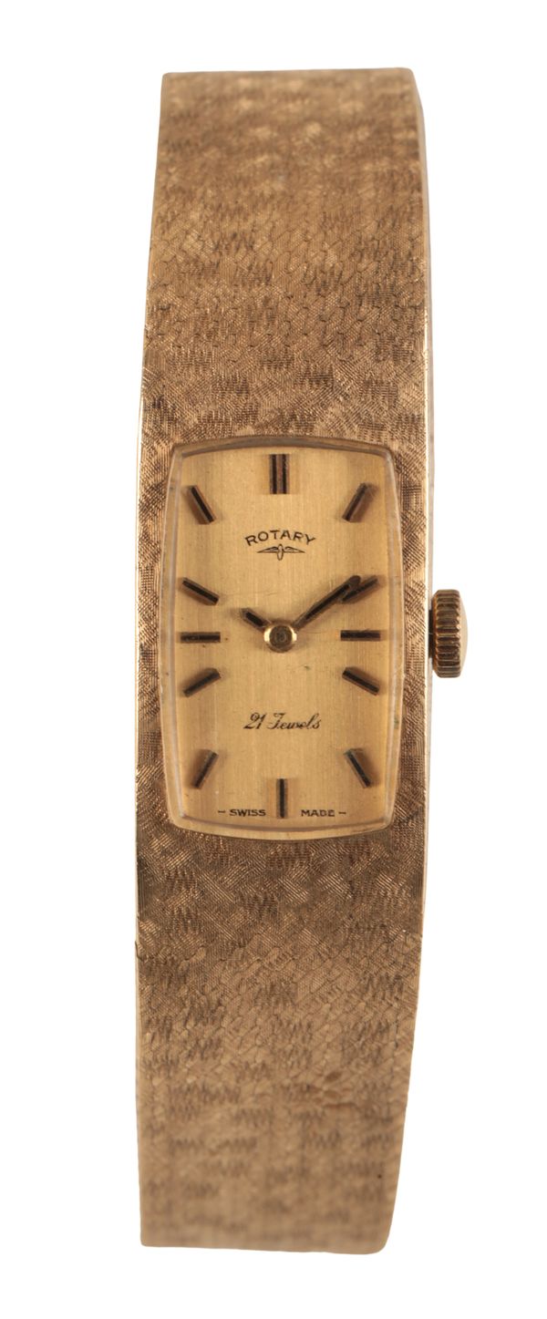 A 14CT GOLD ROTARY BRACELET WATCH
