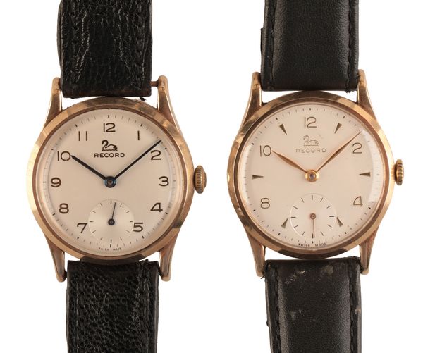 RECORD: A 9CT GOLD WRISTWATCH