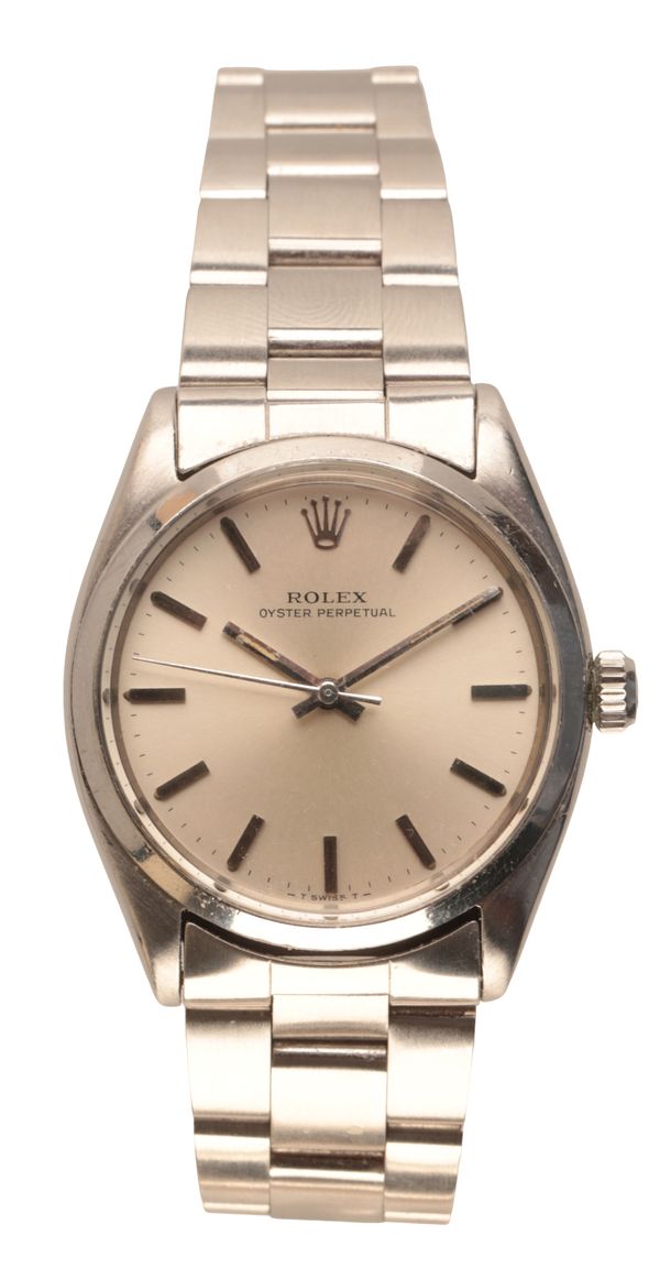ROLEX OYSTER PERPETUAL: A STAINLESS STEEL BRACELET WATCH