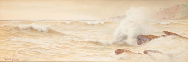 ERNEST STUART (ACT.C.1889-1915) 'Gale on the North Devon Coast' and 'Off the Yorkshire Coast'