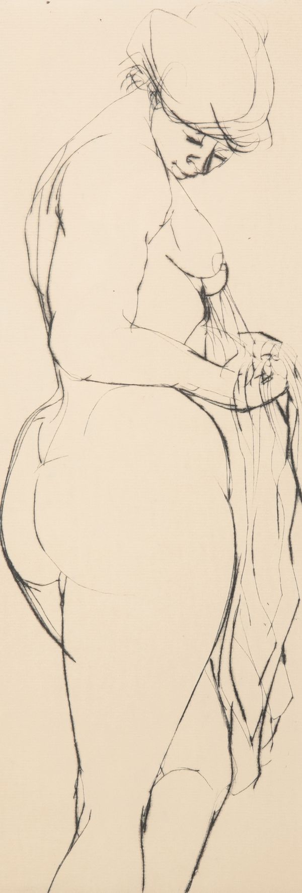 *DOUGLAS PORTWAY (1922-1993) Standing female nude