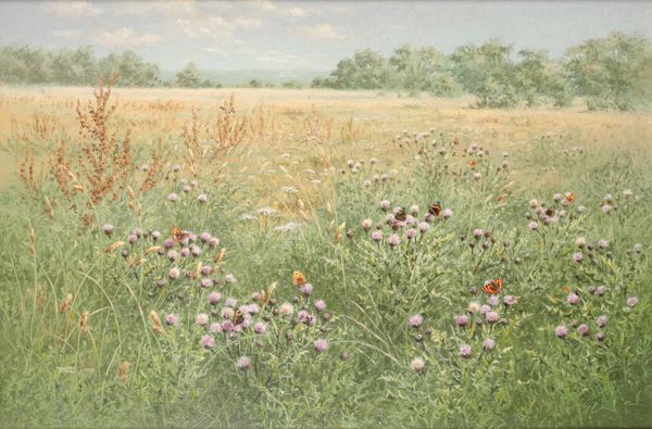 *RICHARD TRATT (B.1953) 'Thistle Field'