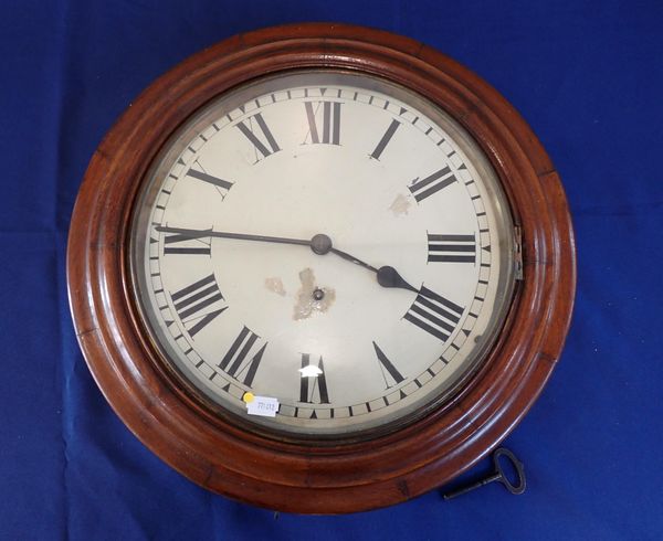 A VICTORIAN MAHOGANY CASED DIAL CLOCK