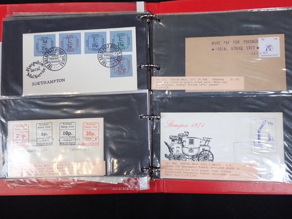 AN ALBUM OF POSTAL STRIKE MAIL