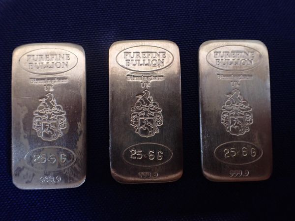 THREE SILVER INGOTS