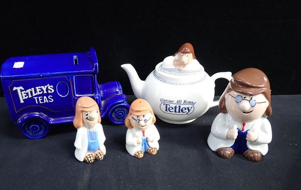 A WADE 'TETLEY' TEAPOT, AND OTHER TETLEY ITEMS