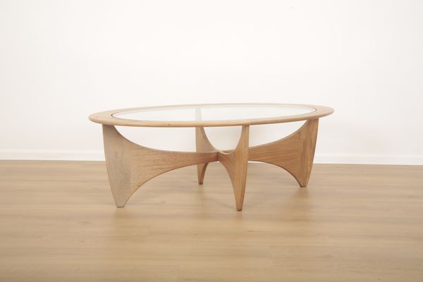 A G PLAN TEAK ‘ASTRO’ OVAL COFFEE TABLE