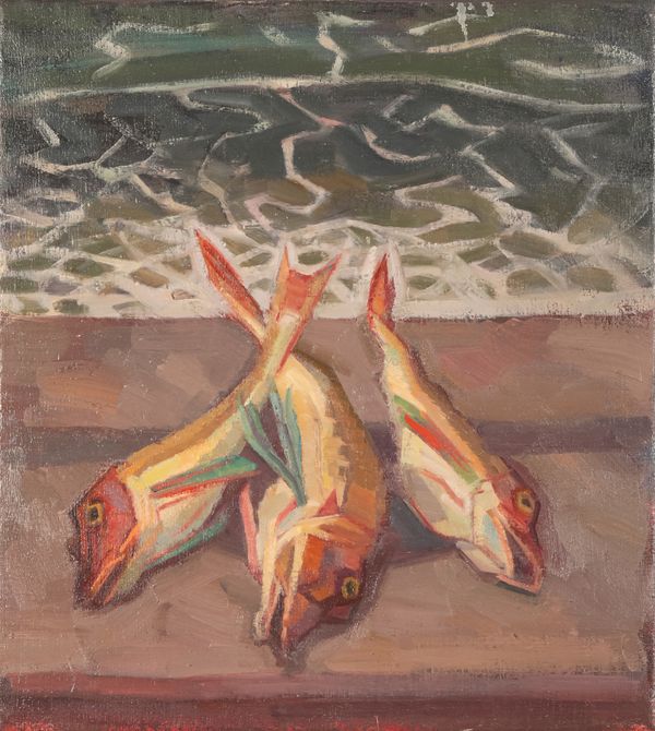 *ROBERT ORGAN (1933-2023) 'Three Gurnards beside the Sea'
